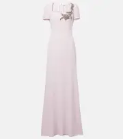 [McQueen] McQueen Embellished crêpe gown AU 12 pink