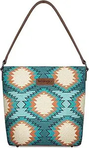 [Montana West] x Wrangler Hobo Bag for Women Aztec Boho Shoulder Purse with Wide Strap