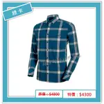 MAMMUT長毛象-瑞士／男排汗透氣襯衫MOUNTAIN LS SHIRT(波賽頓藍)#1015-00350-50236