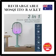 Electric USB Rechargeable Mosquito Racket Fly Swatter Insect Killer Bug Zapper