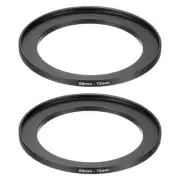 58mm Male 72mm Female Step Up Rings Adapter 2 Pcs for ND IR DSLR, Black