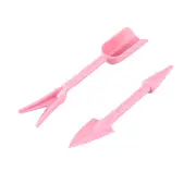 Catzon 2 Packs Succulent Transplanting Miniature Fairy Planting Mini Garden Hand Tools Set for Gardening Plant Care -Pink