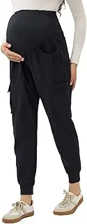[GoodtoU] Maternity Scrub Pants for Women Workwear Pregnancy Joggers Pants with 6 Pockets