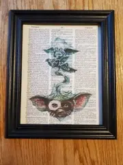 Gizmo The Gremlins Dictionary Art Print Picture Movie Sci Fi Horror Collectible