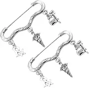 [TENDYCOCO] Doctor Pharmacist Medical Badge Lapel Pin Creative Brooch for Dress Up 2PCS Set