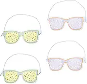 Healeved 4pcs Sleep Heated Eye Mask Sleeping Eye Patch Blindfold Sleep Eye Patch Cooling Eye Mask Nap Eye Mask Ice Eye Mask Therapy Eye Mask Cold Compress Eye Mask Gel