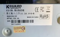 在飛比找露天拍賣優惠-二手商檢局標籤Kguard 廣盈類比4路2聲監視系統 SHA