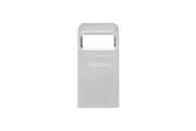 Kingston DataTraveler Micro DTMC3G2 128 GB USB 3.2 (Gen 1) Type A Flash Drive - Silver - 200 MB/s Read Speed