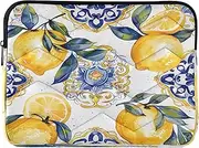 Watercolor Yellow Lemons Computer Bags for Laptops, Waterproof Laptop Pouch 15 Inch for Women