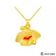 Disney迪士尼系列金飾 立體硬金黃金墜子-小飛象款 送項鍊 (9折)