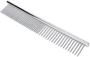 ZIMINGU Stainless Steel Pet Grooming Comb, Shedding Comb Tool Poodle Finishing Butter Comb Professional Cat and Dog Care Comb