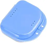 Orthodontic Retainer Case with Vent Holes, Denture Box Mouthguard Container Mouthpiece Aligner Case with Hinged Lid Snaps for Office|Travel|Household - 12 Months Warranty