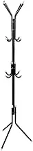 12 Hook 3-Tier Hat Coat Clothes Rack Umbrella Stand Tree Style Steel Hanger (Black)