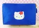 【震撼精品百貨】Hello Kitty 凱蒂貓 化妝包/筆袋-藍色化妝包-頭花 震撼日式精品百貨
