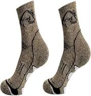 [Rayami] Unisex Breathable Trekking Socks, Coolmax Hiking Lightweight Crew Socks, High Performance Cushion Climbing Socks, Sweat Absorbent Quick Drying Man Women Socks for Running Hiking Outdoor(1 Pair)