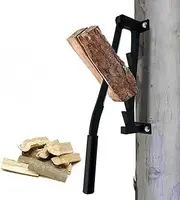 Alpen Outdoor Log Firewood Kindling Splitter Hand Manual Wood Splitting Tool Wall Mounted, Portable Manual Log Splitter Carbon Steel Wood Chipper for Outdoor