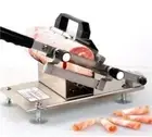 304 Stainless Steel Handle Meat Cutting Machine Manual Frozen Meat Slicer New ql