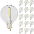 addlon 15 Pack G40 Replacement LED Light Bulbs, 1W E12 Shatterproof Globe Bulb,