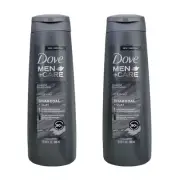 2 DOVE MEN+CARE Shampoo for Healthy Looking Hair Charcoal Clay, 12 OZ