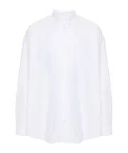 logo-embroidered shirt 1,2 white