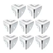 Metal Box Corner Protectors Edge Guard Protector 22x22x22mm Silver Tone 8pcs