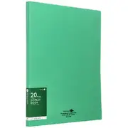 Aqua Drops Display Book A4 20 Pockets Vivid Green