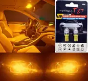 LED 5050 Light Orange Amber 194 Two Bulb License Plate Tag Upgrade Fit SMD JDM