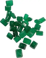 [Ahid Arts] Zambian A Grade Green Emerald, 10 pcs 100 Carats, natural green emerald loose gemstones for jewelry making MM01