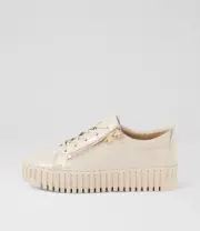 New Django & Juliette Bump Vanilla Patent Leather Sneakers Womens Shoes Casual