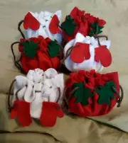 Christmas Goodie bags, gift bag, 3 x 3 inches, drawstring