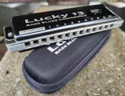 New custom harmonica Easttop Lucky 13 Ermonica. Key C. "Double slope" comb.