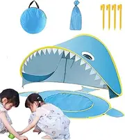 Kids Play Tent | Cartoon Beach Play Tent - Foldable Playhouse with Built-in Small Pool, Waterproof Baby Outside Sunshade for Kids Boys Girls