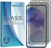 MEZON [2 Pack] Privacy Anti-Spy Full Coverage Tempered Glass for Galaxy A35 5G - Premium 3D Edge 9H HD Screen Protector (Galaxy A35 5G, Privacy)