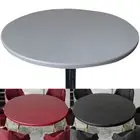 Round Waterproof Table Cover Elastic Tablecloth Oil Proof Protector 60cm/120cm