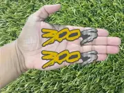 300 S Drip Car Emblem Badges Custom New Racing Aggressive Yellow/Matte Silver S