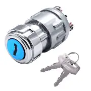 3 Wires Ignition Switch with Key 12V Universal Engine Starter Key Switch Off/...