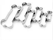 LAWMAN 6 size Dog Bone Cookie Cutter Fondant Pastry Baking Stainless Steel Set
