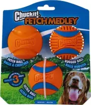 Dog Fetch Ball Medley, Medium, 3 Pack, Ultra, Rugged Balls