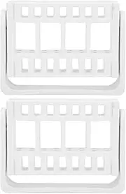Nail Drill Bits Display Holders Stand Storage Box 16 Holes 2pcs Practical Home Professional Nail Art Black White (White)