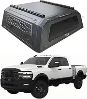MHXJQY Tonneau Cover Pickup Truck Topper Bed Cap Canopy Compatible for Dodge RAM 2500 2008-2025 6.4ft (76.8") Box Bed Cover with Lock Hardtop Accessories(Style a: Standard Side Window)