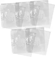 10 Sheets Transparent Card Album Pockets Clear Card Page Protectors for Binder Wear and Lightweight for Organizing