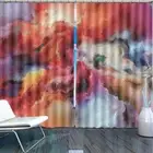 An Orange Good Cloud 3D Curtain Blockout Photo Printing Curtains Drape Fabric