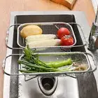 Versatile Sink Drainer Basket Fine Mesh Sink Strainer Dish Drying Rack Dishes