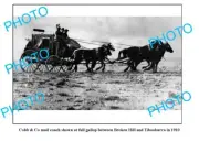 OLD LARGE PHOTO COBB & Co MAIL COACH BROKEN HILL - TIBOOBURRA c1910