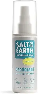 Natural Deodorant Spray by Salt of the Earth, Unscented, Fragrance Free - Vegan, Long Lasting Protection, Leaping Bunny Approved, Made in the UK - 100ml
