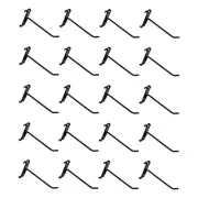 20 PC 6" Gloss Black Grid Wall Metal Hooks Display For Use W/ Gridwall Panels