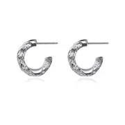 Culturesse Briar Hoop Earrings Sterling Silver Rhodium Plating Austrian Zirconia