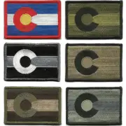 VELCRO® BRAND Fastener Morale HOOK Colorado Denver State Patches 3x2"