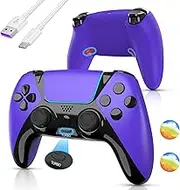 PS4 Controller Gamepad with 2 Back Paddles - Compatible with PS4/Slim/Pro/Steam/PC/Tesla/TV
