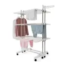 3 Tier Airer with Shoe Rack Garment Rack Adjustable Drying Racks clothe shoes